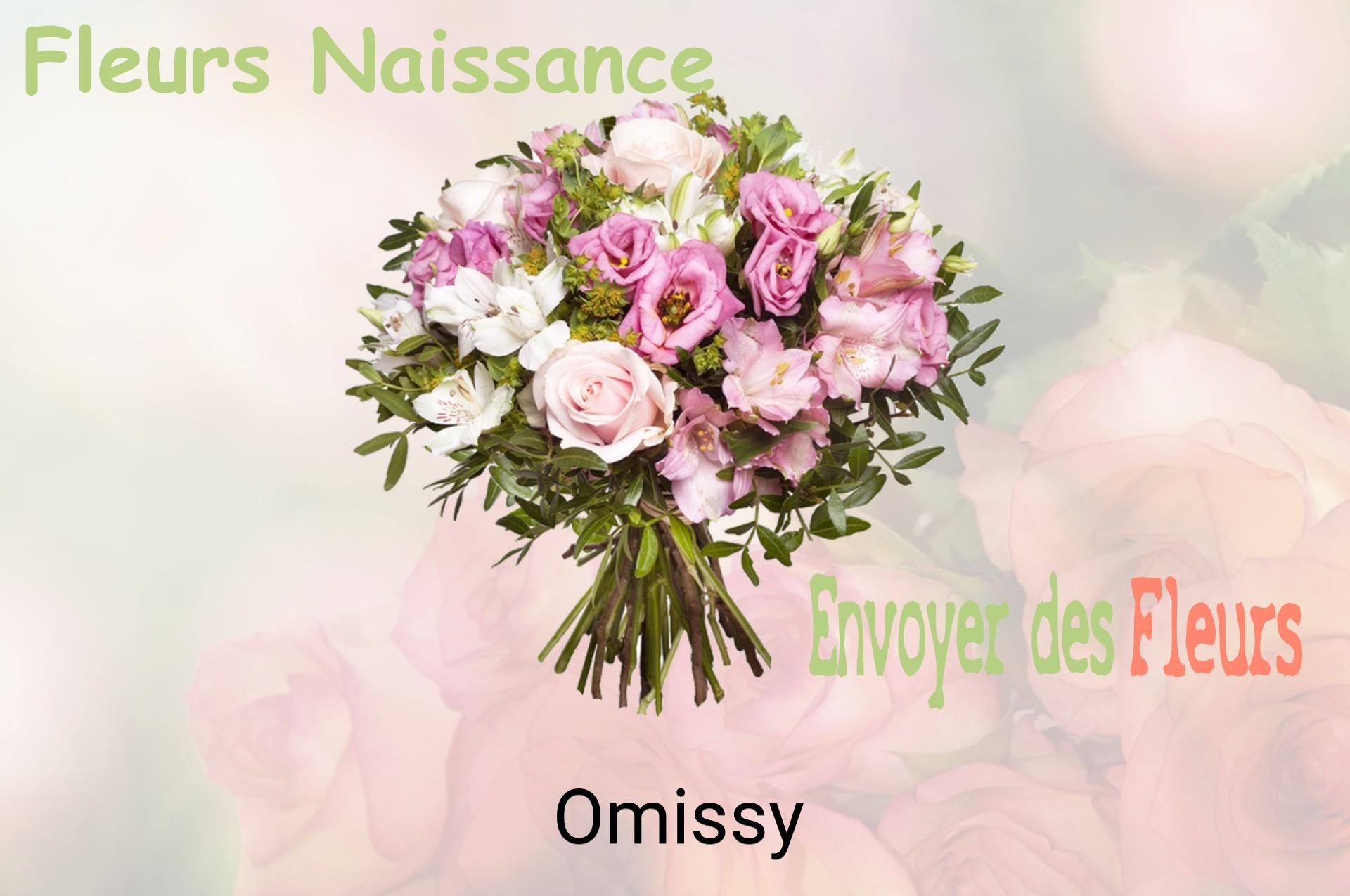 Bouquet de fleurs de naissance livré à Omissy